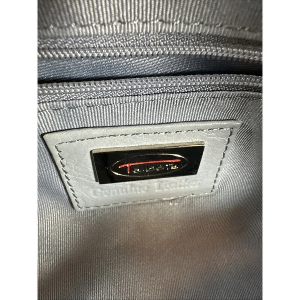 Talbots Blue leather satchel handbag Purse Tote‎ Bag